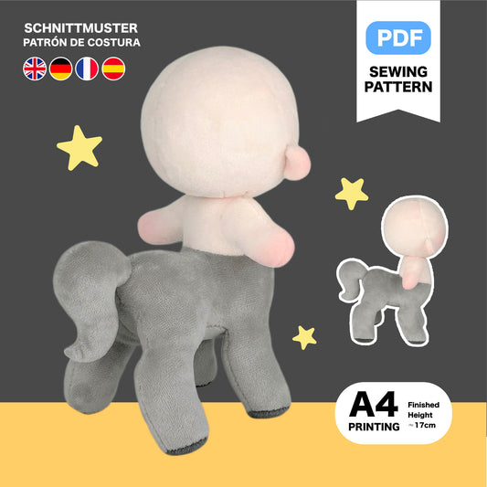 Chibi Centaur Plush Sewing Pattern & Tutorial