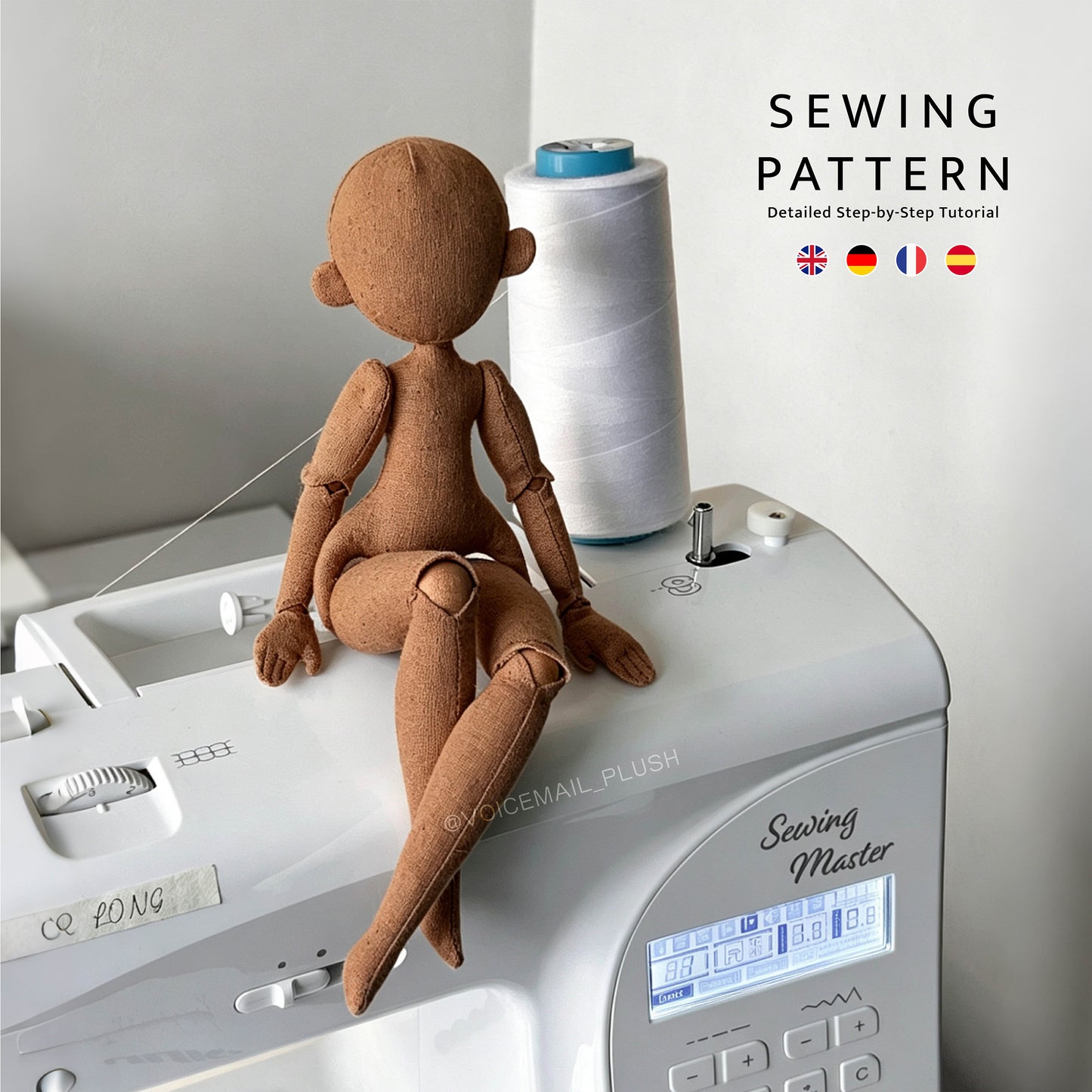 1/6 Scale Slim Body Joint Doll Sewing Pattern