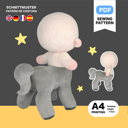 Chibi Centaur Plush Sewing Pattern & Tutorial