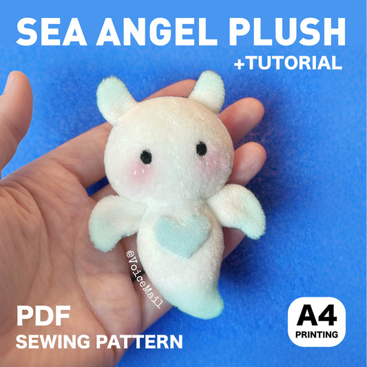 Sea Angel Plush Sewing Pattern PDF + Tutorial