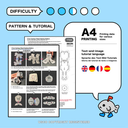 Chibi Centaur Plush Sewing Pattern & Tutorial