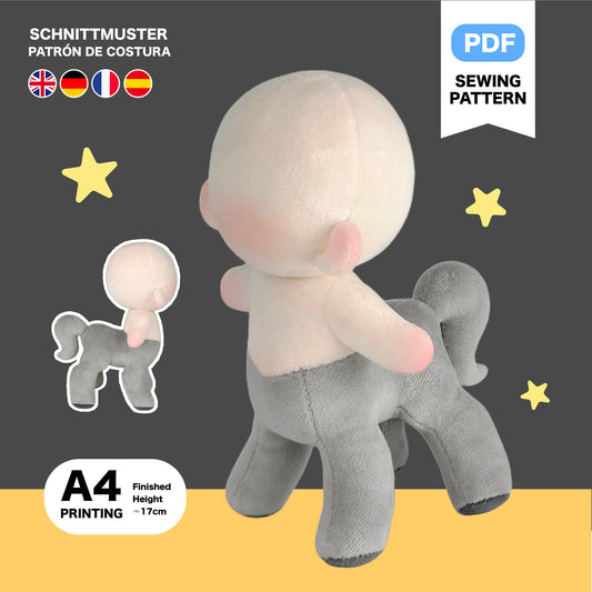 Chibi Centaur Plush Sewing Pattern & Tutorial