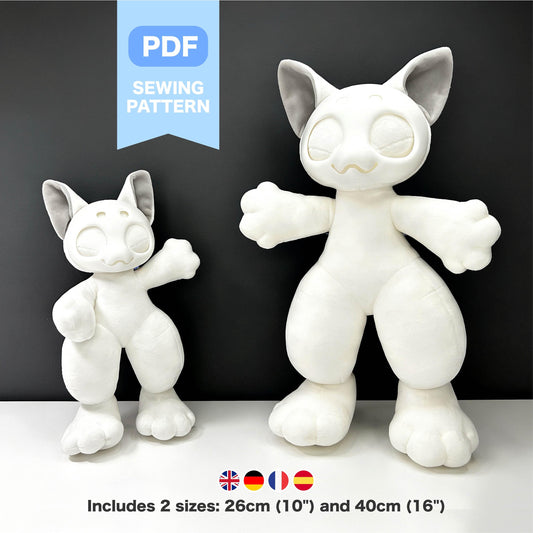 Anthro Furry Plüsch-Schnittmuster + Anleitung | Basic Body DIY Fursona Vorlage