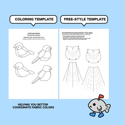 3 Types Of Birds Plush Sewing Pattern & Tutorial