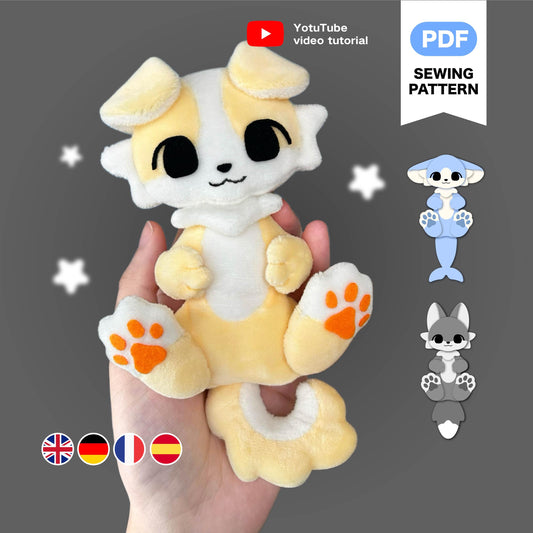 Fursona Bag Charm Plushie Sewing Pattern & Tutorial