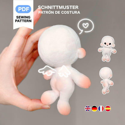 Jelly Bean Chibi Humanoid Plush Sewing Pattern & Tutorial