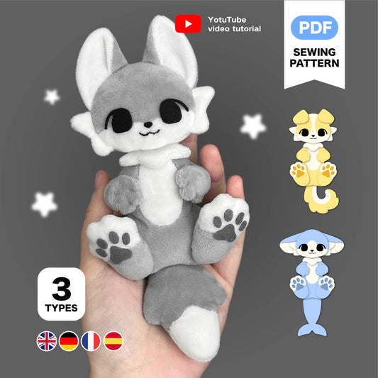 Nähanleitung & Tutorial für einen Fursona-Taschenanhänger-Plüschie